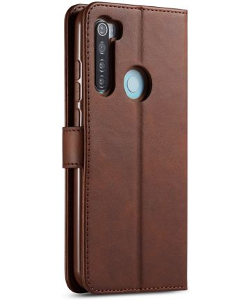 Xiaomi Redmi Note 8T Stand Portemonnee Bookcase Hoesje Coffee Hoesjes