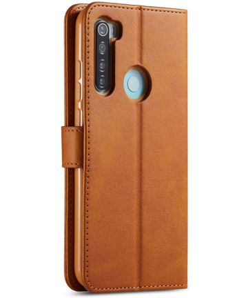 Xiaomi Redmi Note 8T Stand Portemonnee Bookcase Hoesje Bruin Hoesjes