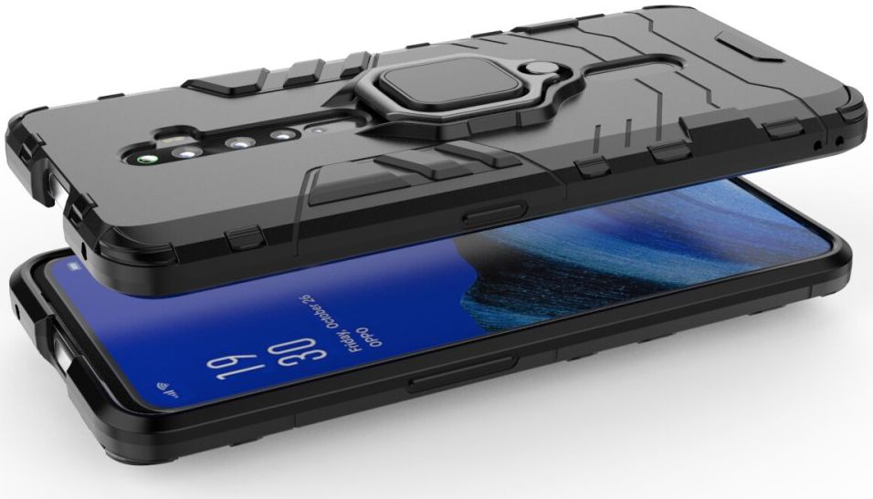 OPPO Reno2 Z Hybride hoesje met Kickstand Zwart afbeelding 4
