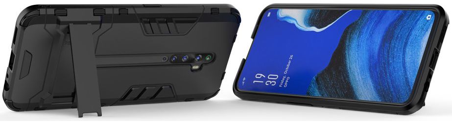 Oppo Reno2 Z Hoesje Hybride Kickstand Zwart afbeelding 2