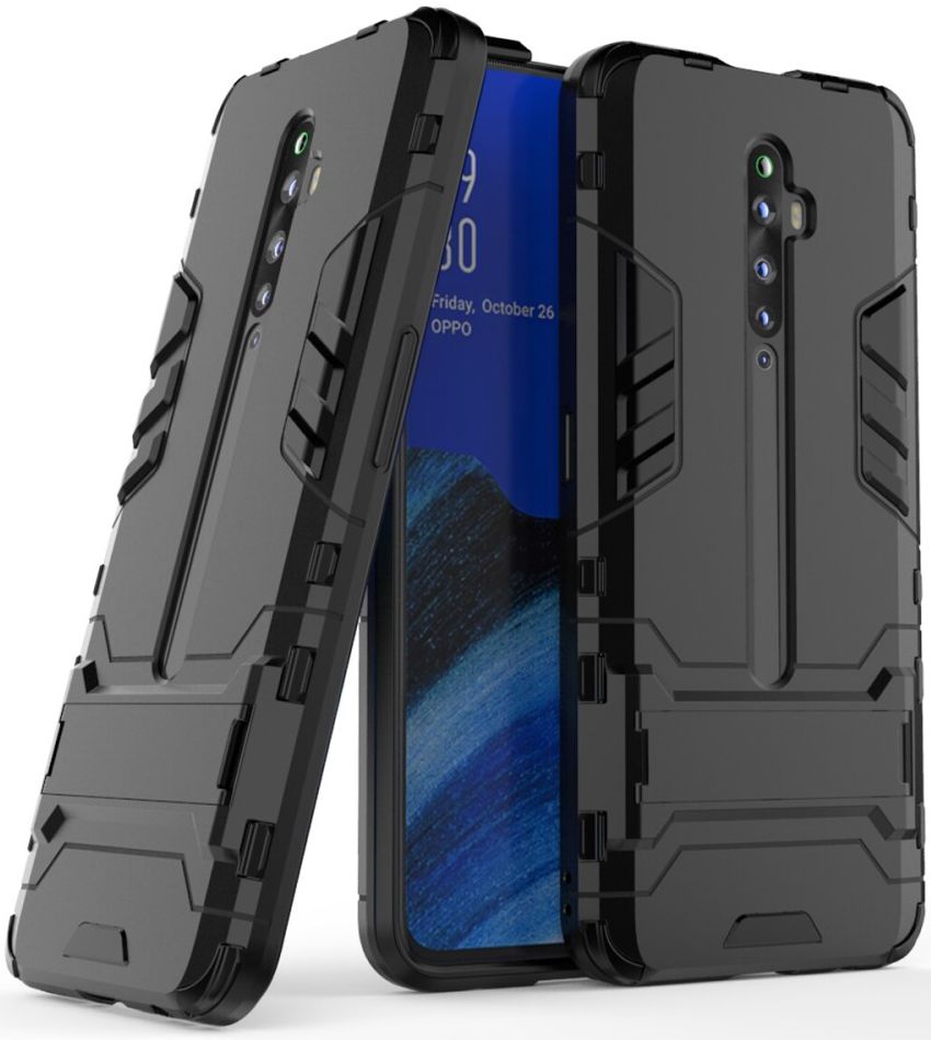 Oppo Reno2 Z Hoesje Hybride Kickstand Zwart afbeelding 3
