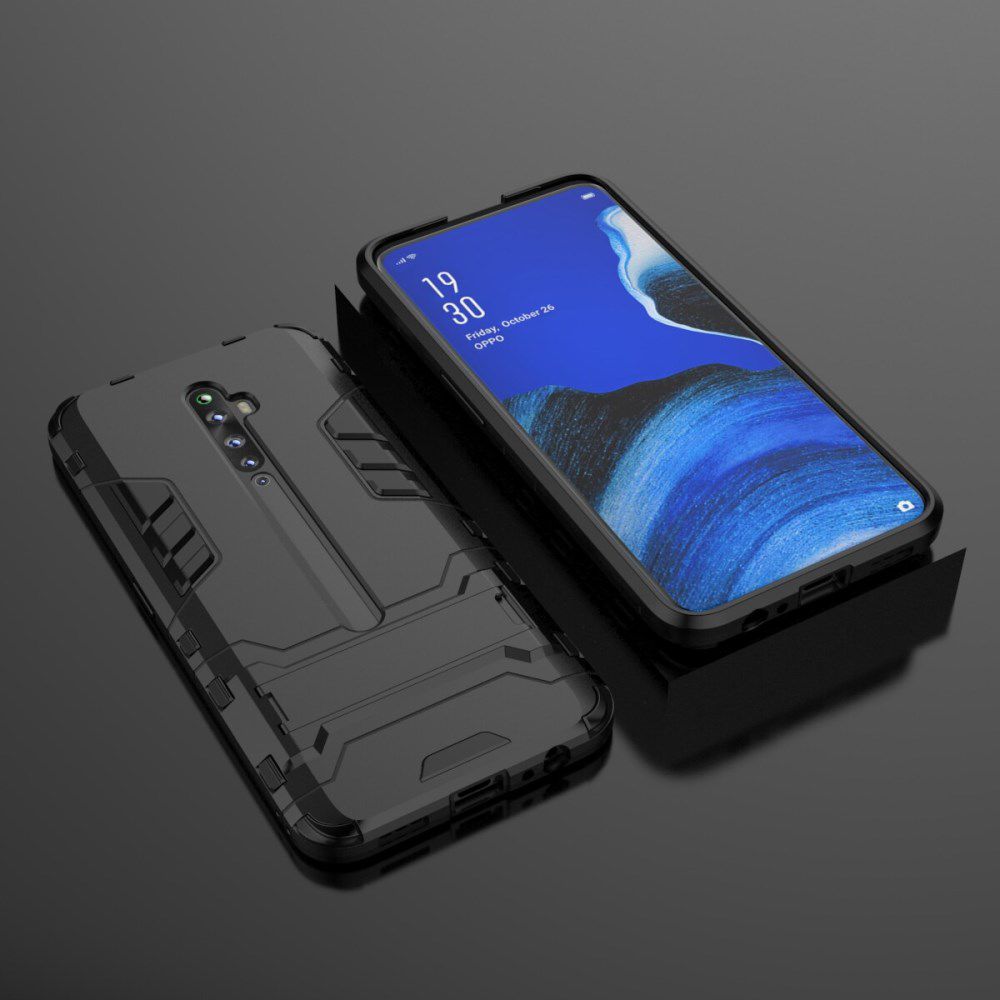 Oppo Reno2 Z Hoesje Hybride Kickstand Zwart afbeelding 7