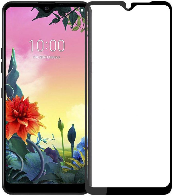 LG K50S Tempered Glass Screen Protector Zwart afbeelding 1