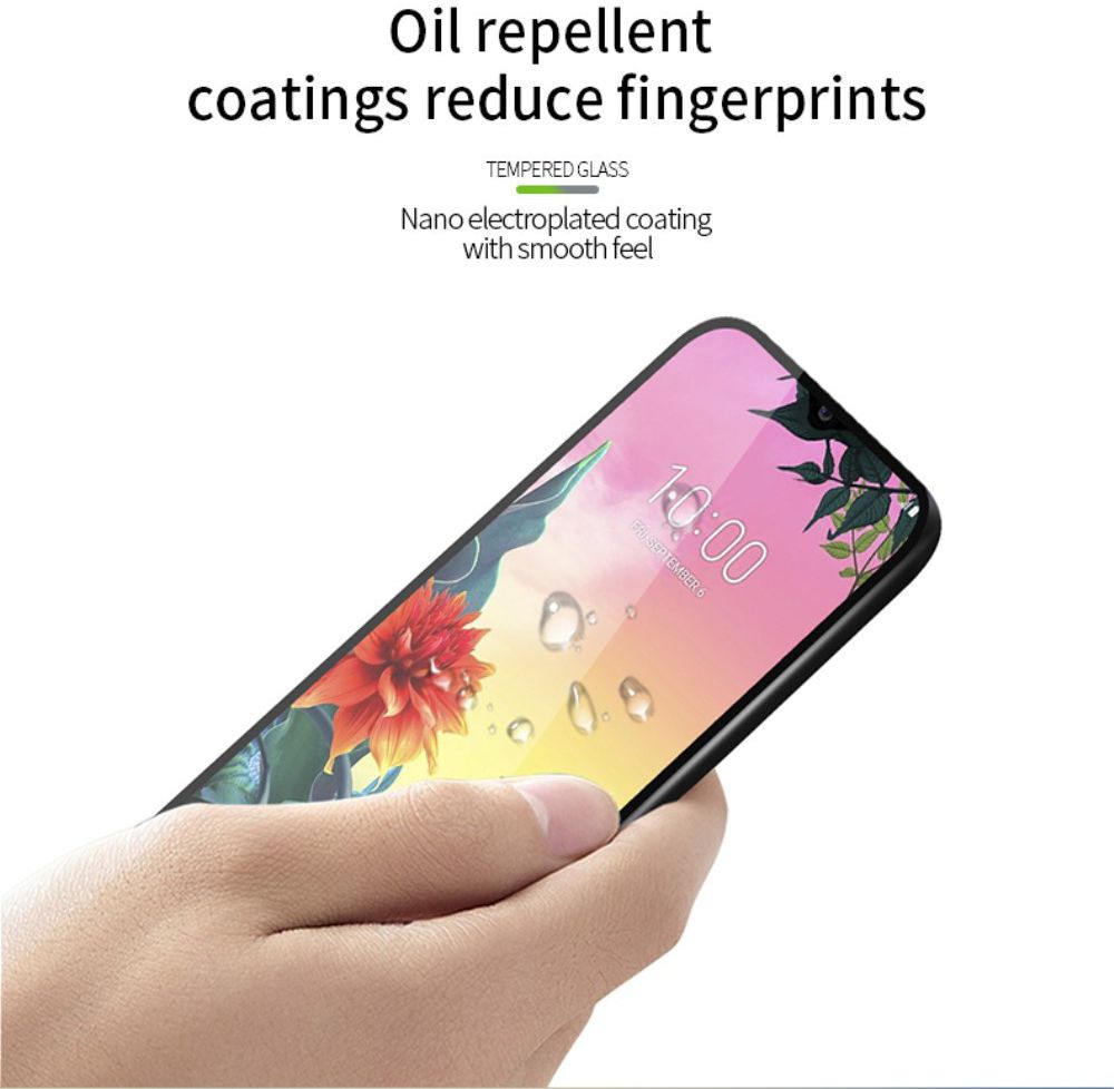 LG K50S Tempered Glass Screen Protector Zwart afbeelding 12
