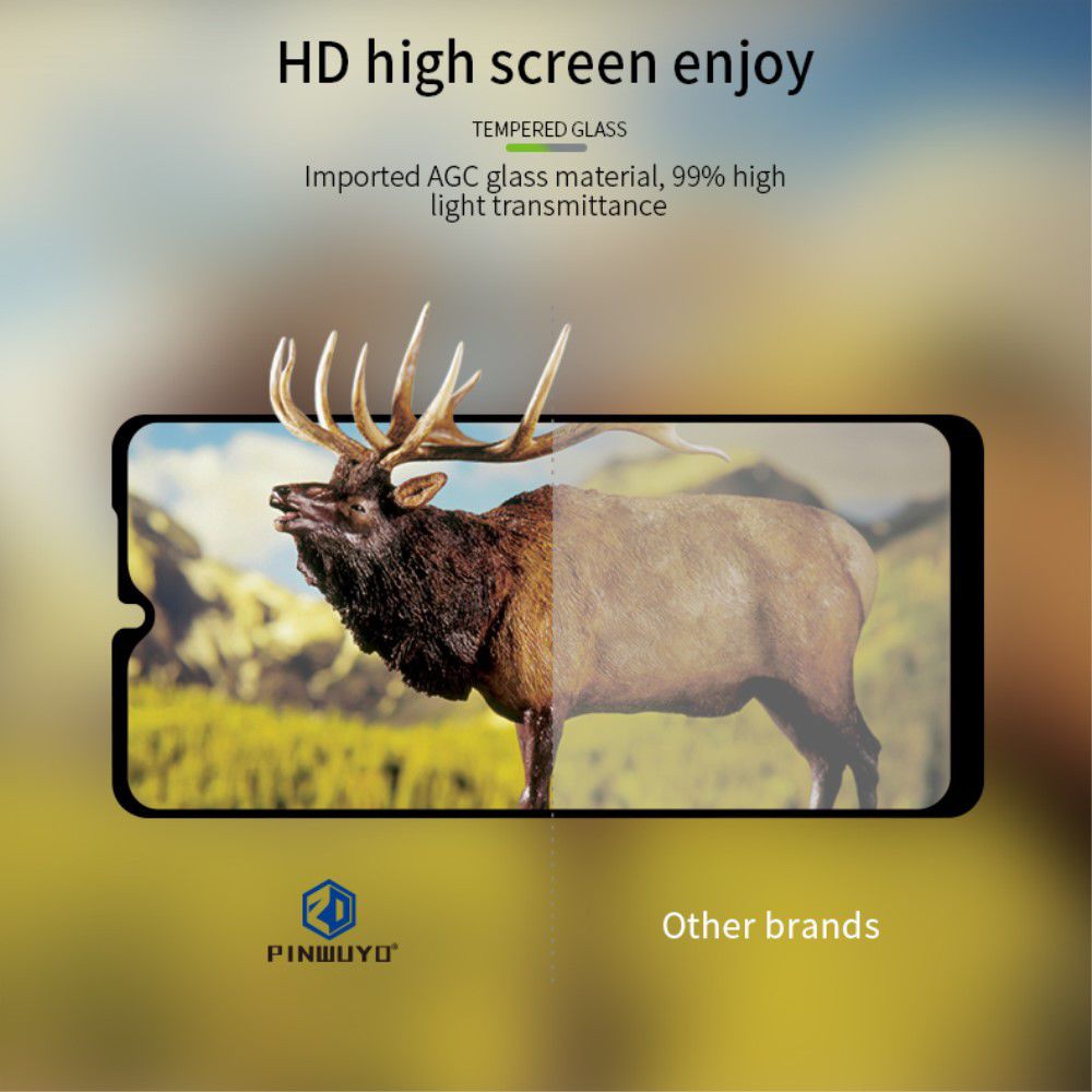 LG K50S Tempered Glass Screen Protector Zwart afbeelding 13