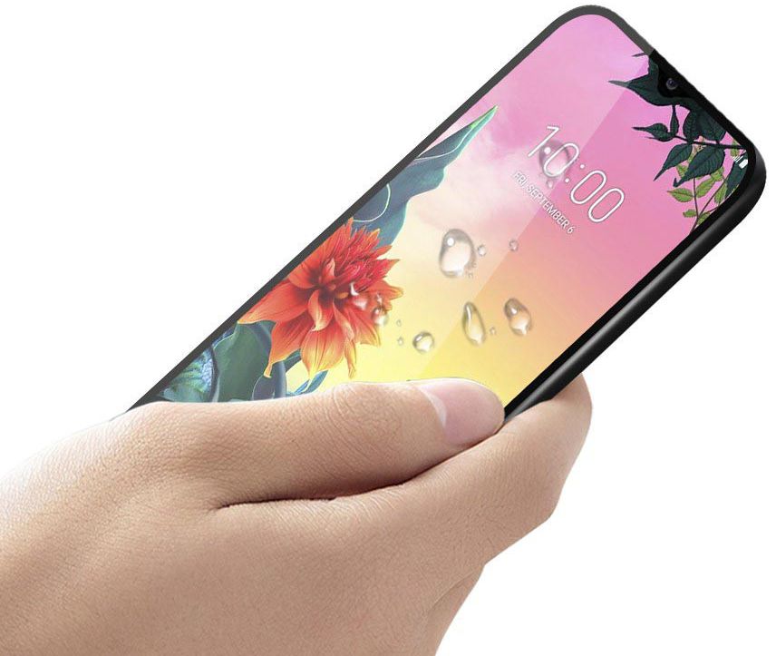 LG K50S Tempered Glass Screen Protector Zwart afbeelding 4