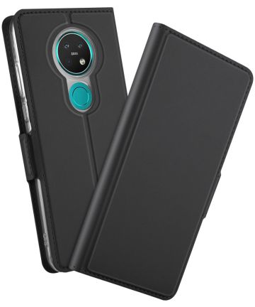 Nokia 7.2 Portemonnee Stand Hoesje Zwart Hoesjes