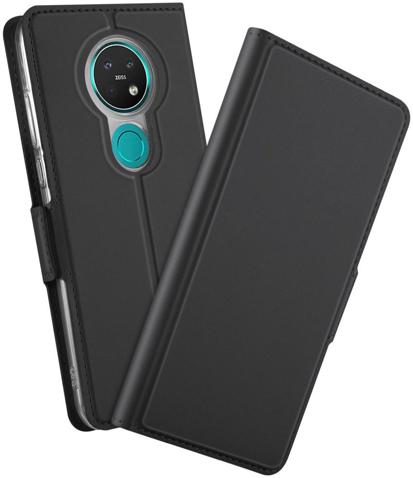 Nokia 7.2 Portemonnee Stand Hoesje Zwart afbeelding 1