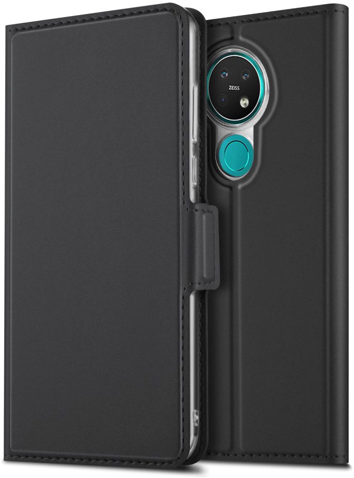 Nokia 7.2 Portemonnee Stand Hoesje Zwart afbeelding 3