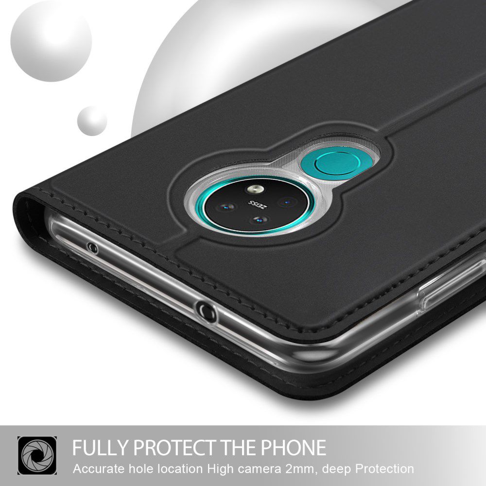 Nokia 7.2 Portemonnee Stand Hoesje Zwart afbeelding 6