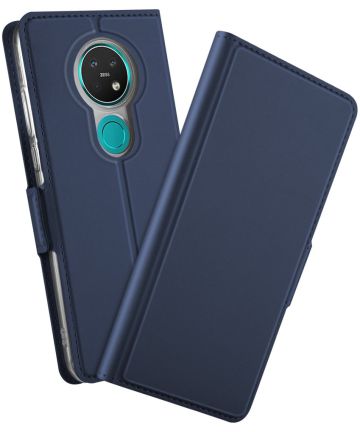 Nokia 7.2 Portemonnee Stand Hoesje Blauw Hoesjes