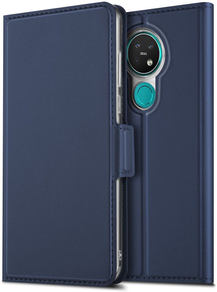 Nokia 7.2 Portemonnee Stand Hoesje Blauw afbeelding 3