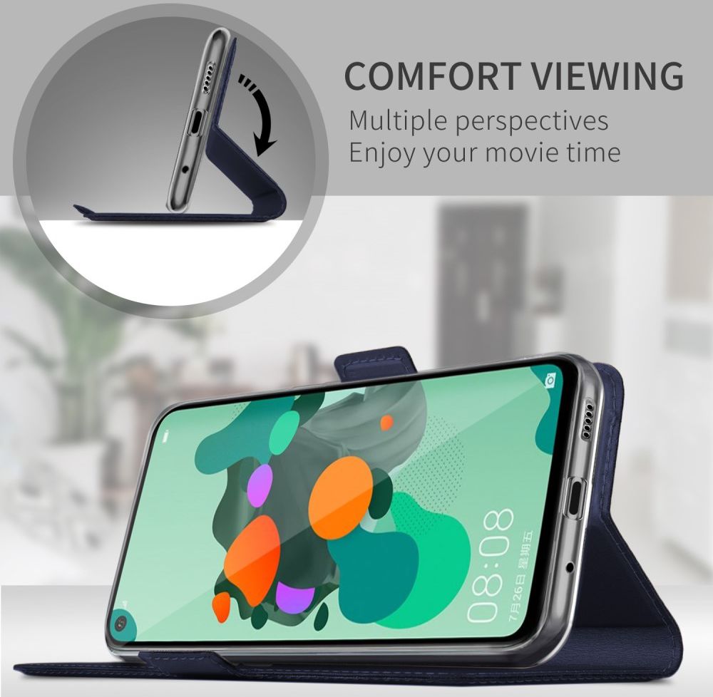 Nokia 7.2 Portemonnee Stand Hoesje Blauw afbeelding 5