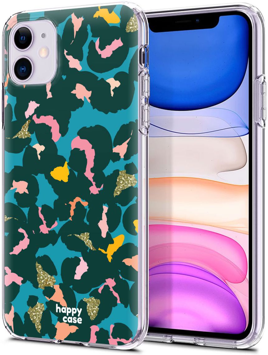 HappyCase Apple iPhone 11 Hoesje Flexibel TPU Summer Leopard Print afbeelding 4