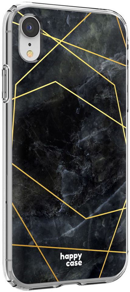 HappyCase Apple iPhone XR Hoesje Flexibel TPU Zwart Marmer Print afbeelding 7