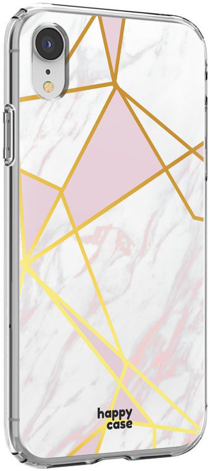 HappyCase Apple iPhone XR Hoesje Flexibel TPU Roze Marmer Print afbeelding 4