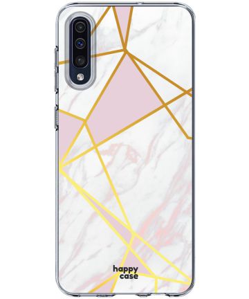 HappyCase Samsung Galaxy A50 Hoesje Flexibel TPU Roze Marmer Print Hoesjes