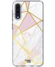 HappyCase Samsung Galaxy A50 Hoesje Flexibel TPU Roze Marmer Print