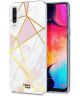 HappyCase Samsung Galaxy A50 Hoesje Flexibel TPU Roze Marmer Print