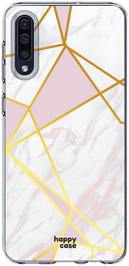 HappyCase Samsung Galaxy A50 Hoesje Flexibel TPU Roze Marmer Print afbeelding 1
