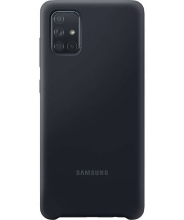 Origineel Samsung Galaxy A71 Hoesje Silicone Cover Zwart Hoesjes