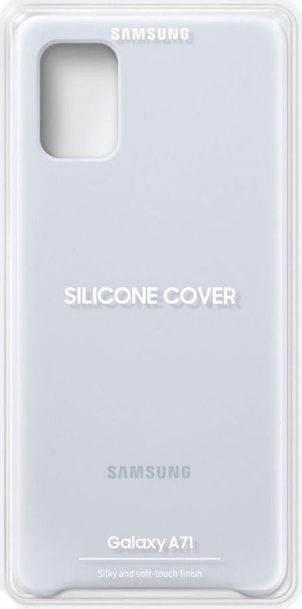 Origineel Samsung Galaxy A71 Hoesje Silicone Cover Zilver afbeelding 6