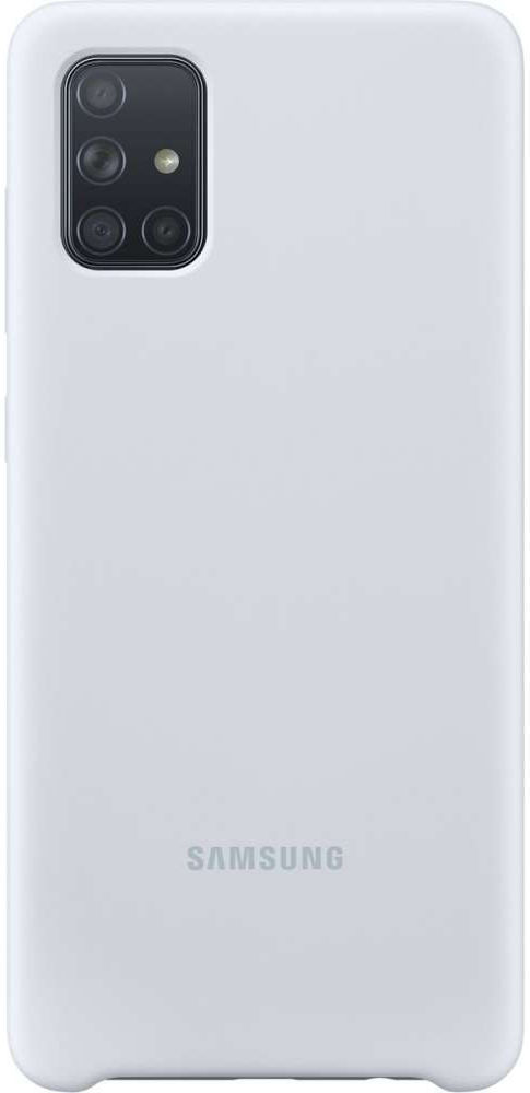 Origineel Samsung Galaxy A71 Hoesje Silicone Cover Zilver afbeelding 1