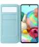 Origineel Samsung Galaxy A71 Hoesje S-View Wallet Cover Zwart/Blauw