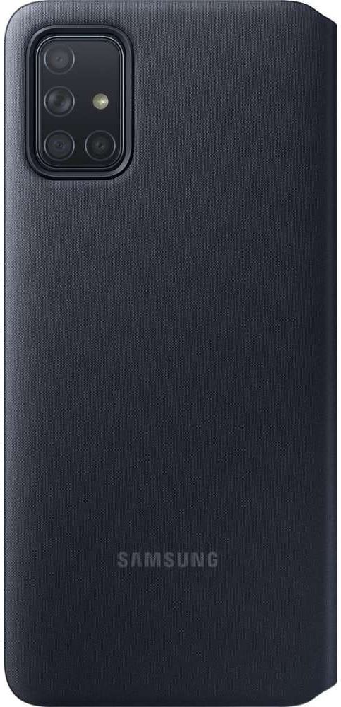 Origineel Samsung Galaxy A71 Hoesje S-View Wallet Cover Zwart/Blauw afbeelding 4
