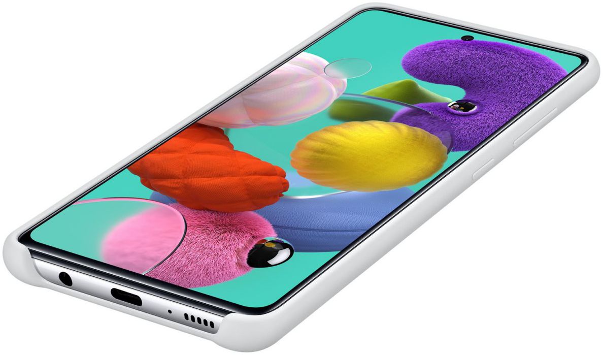 Origineel Samsung Galaxy A51 Hoesje Silicone Cover Wit afbeelding 5