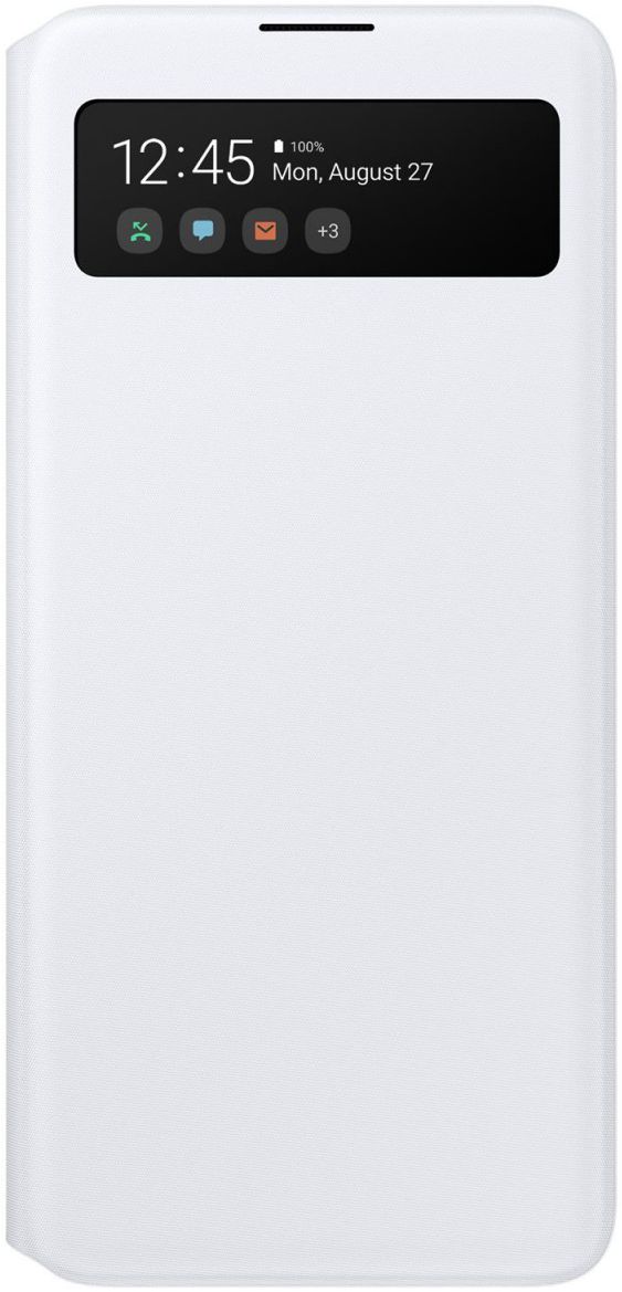 Origineel Samsung Galaxy A51 Hoesje S-View Wallet Cover Wit/Roze afbeelding 3