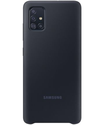 Origineel Samsung Galaxy A51 Hoesje Silicone Cover Zwart Hoesjes