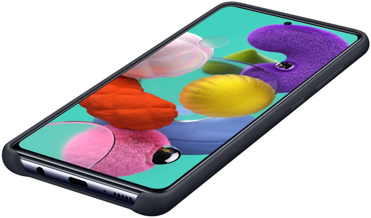 Origineel Samsung Galaxy A51 Hoesje Silicone Cover Zwart afbeelding 5