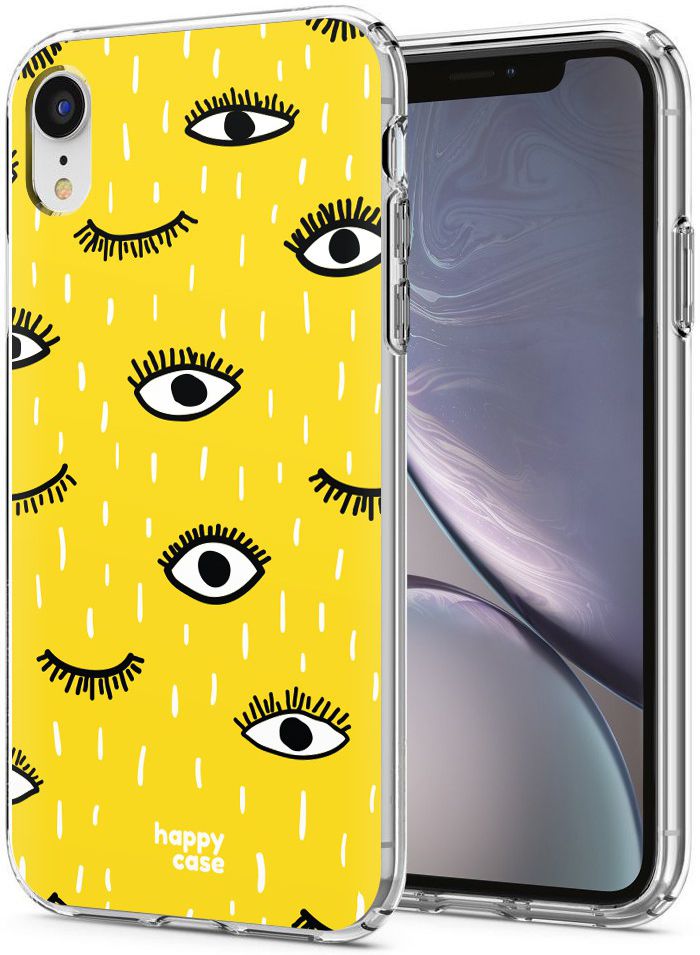 HappyCase Apple iPhone XR Hoesje Flexibel TPU Happy Eyes Print afbeelding 2