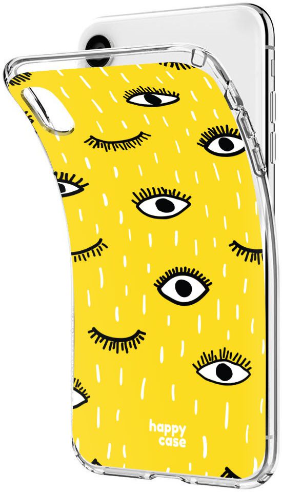 HappyCase Apple iPhone XR Hoesje Flexibel TPU Happy Eyes Print afbeelding 4