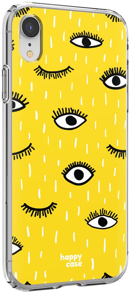 HappyCase Apple iPhone XR Hoesje Flexibel TPU Happy Eyes Print afbeelding 5