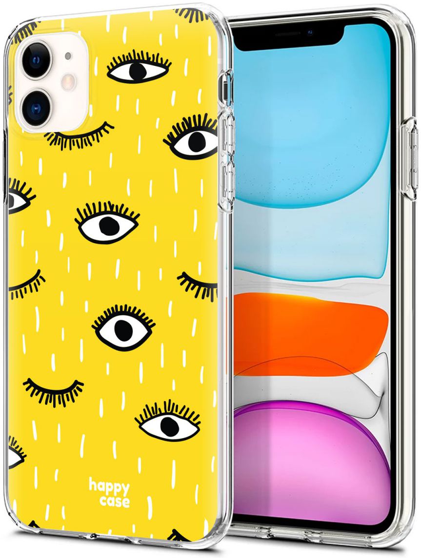 HappyCase Apple iPhone 11 Hoesje Flexibel TPU Happy Eyes Print afbeelding 2