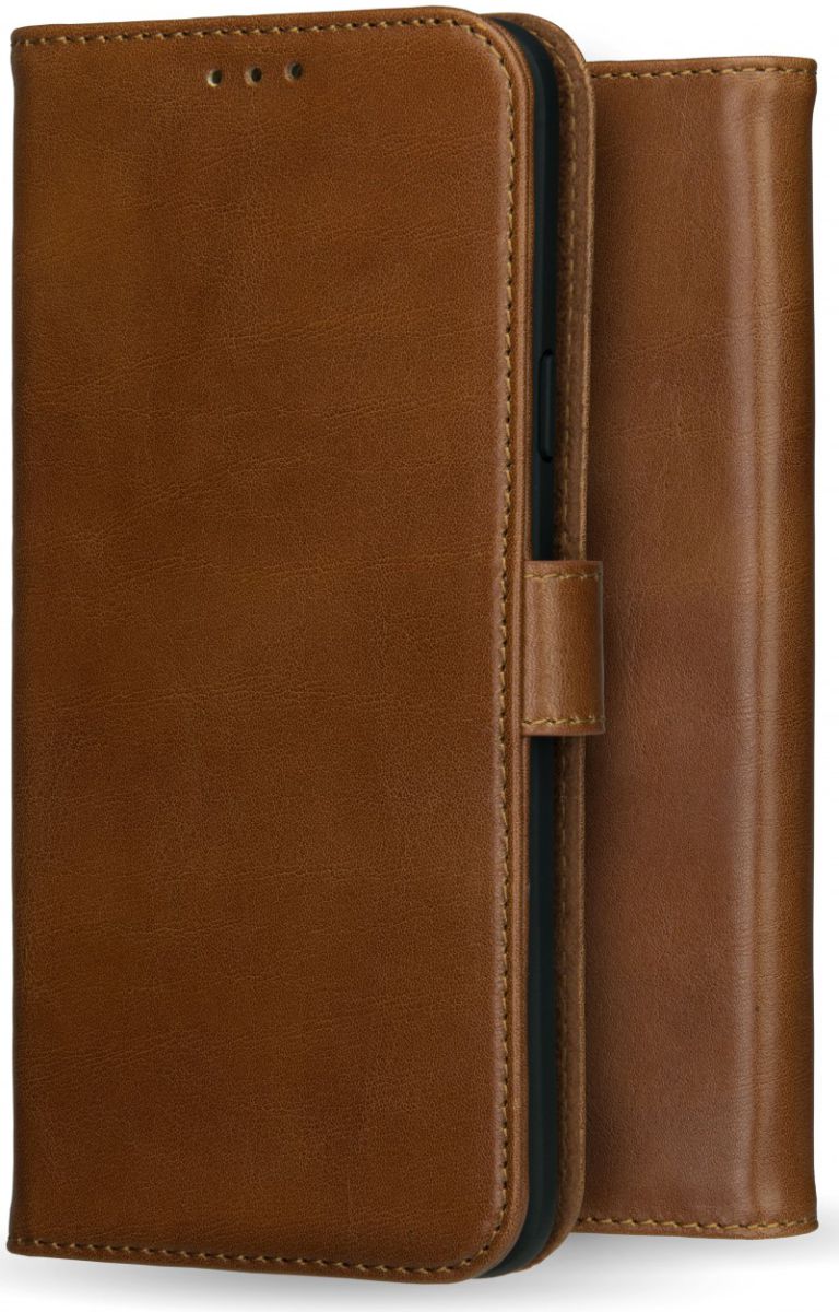 Rosso Deluxe Samsung Galaxy A51 Hoesje Echt Leer Book Case Bruin afbeelding 8