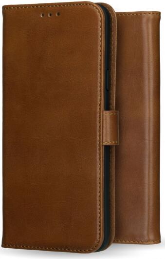 Rosso Deluxe Samsung Galaxy A51 Hoesje Echt Leer Book Case Bruin afbeelding 8