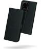 Rosso Deluxe Samsung Galaxy S20 Ultra Hoesje Echt Leer Book Case Zwart