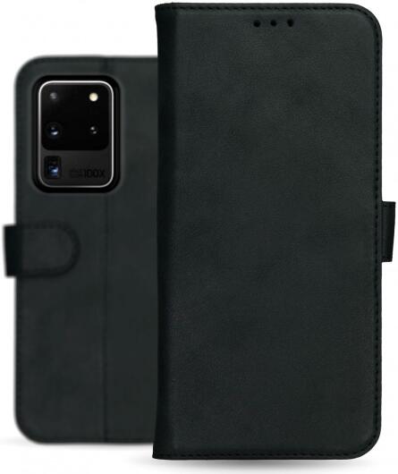 Rosso Deluxe Samsung Galaxy S20 Ultra Hoesje Echt Leer Book Case Zwart afbeelding 13