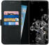Rosso Deluxe Samsung Galaxy S20 Ultra Hoesje Echt Leer Book Case Zwart afbeelding 1