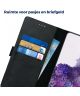 Rosso Deluxe Samsung Galaxy S20 Hoesje Echt Leer Book Case Zwart