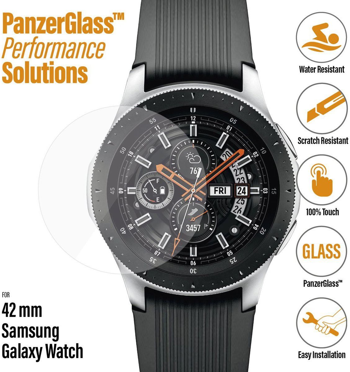 PanzerGlass Samsung Galaxy Watch 42MM Screenprotector Tempered Glass afbeelding 4