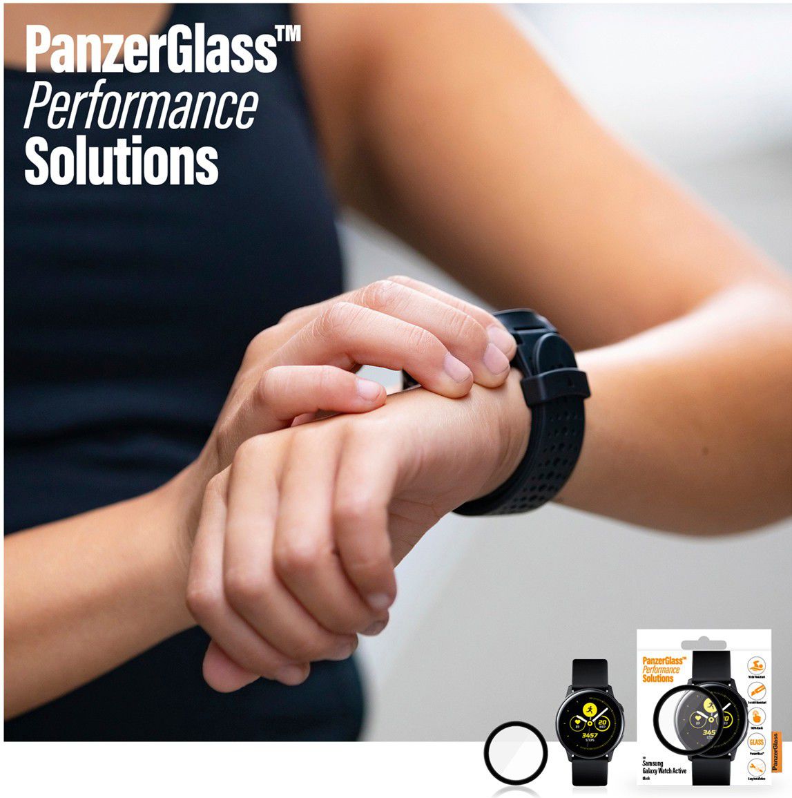 PanzerGlass Samsung Galaxy Watch Active Screenprotector Tempered Glass afbeelding 6