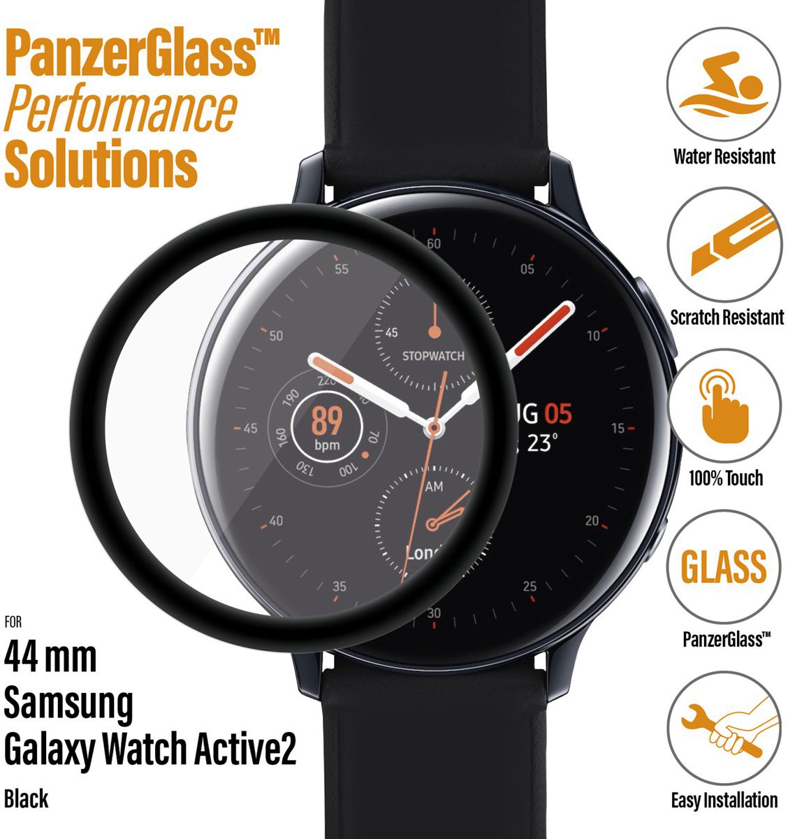 PanzerGlass Samsung Galaxy Watch Active 2 44MM Screenprotector Glass afbeelding 4