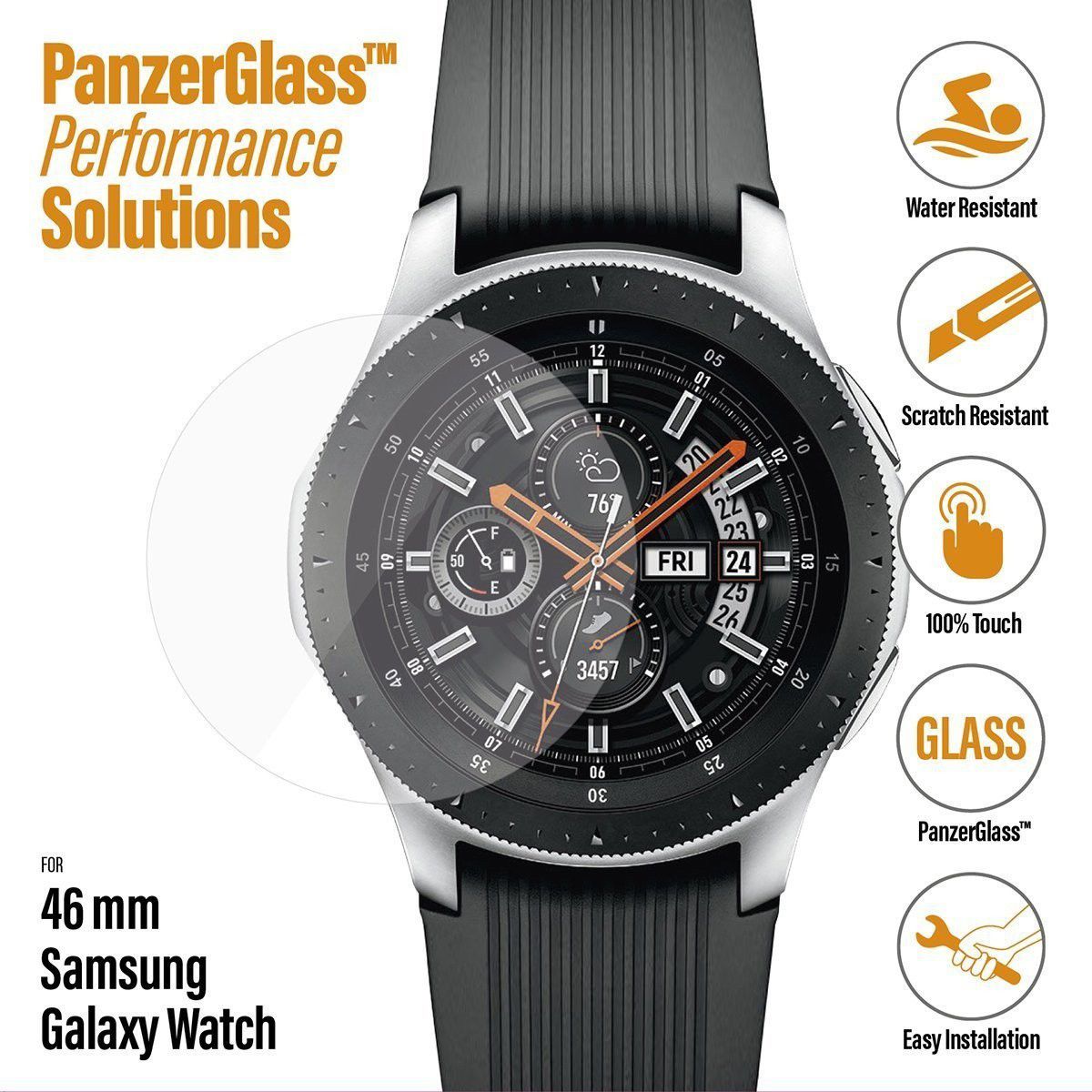 PanzerGlass Samsung Galaxy Watch 46MM Screenprotector Tempered Glass afbeelding 4