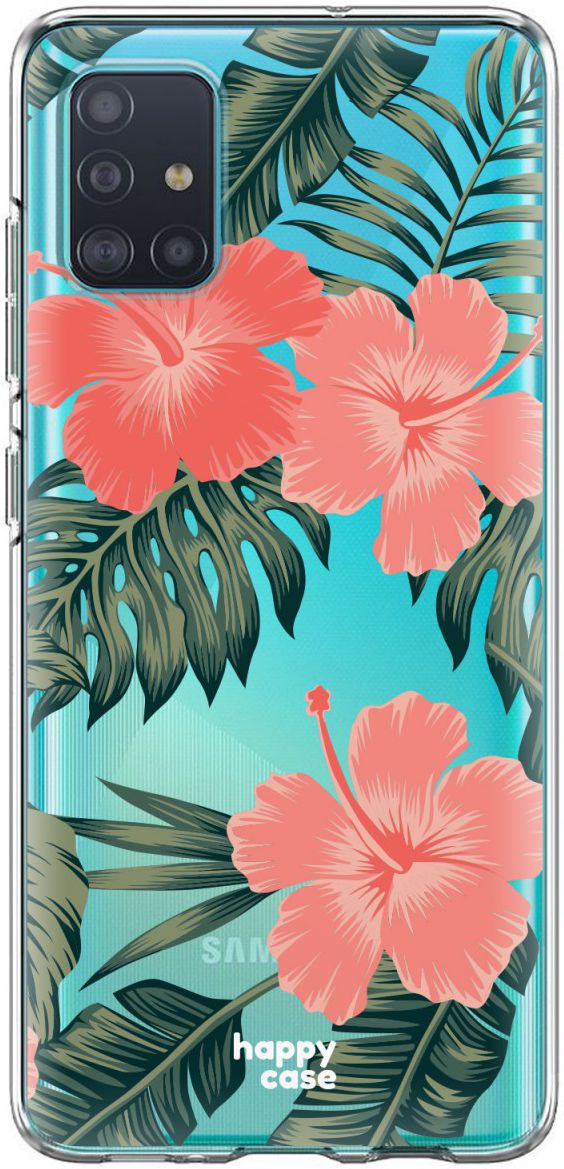 HappyCase Samsung Galaxy A51 Hoesje Flexibel TPU Tropic Vibe Print afbeelding 1