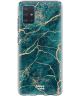 HappyCase Samsung Galaxy A51 Hoesje Flexibel TPU Aqua Marmer Print
