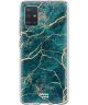 HappyCase Samsung Galaxy A51 Hoesje Flexibel TPU Aqua Marmer Print